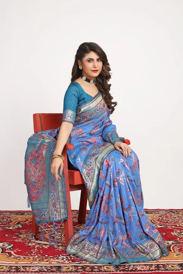 BLUE_WOVEN_WORK_ORGANZA_SAREE